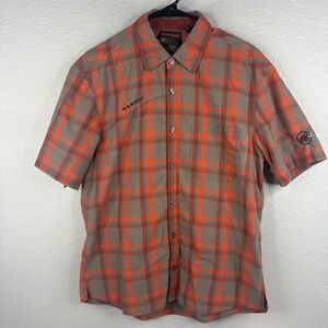 Mammut Swiss Design Men's Short Sleeve Orange & Gray Shirt